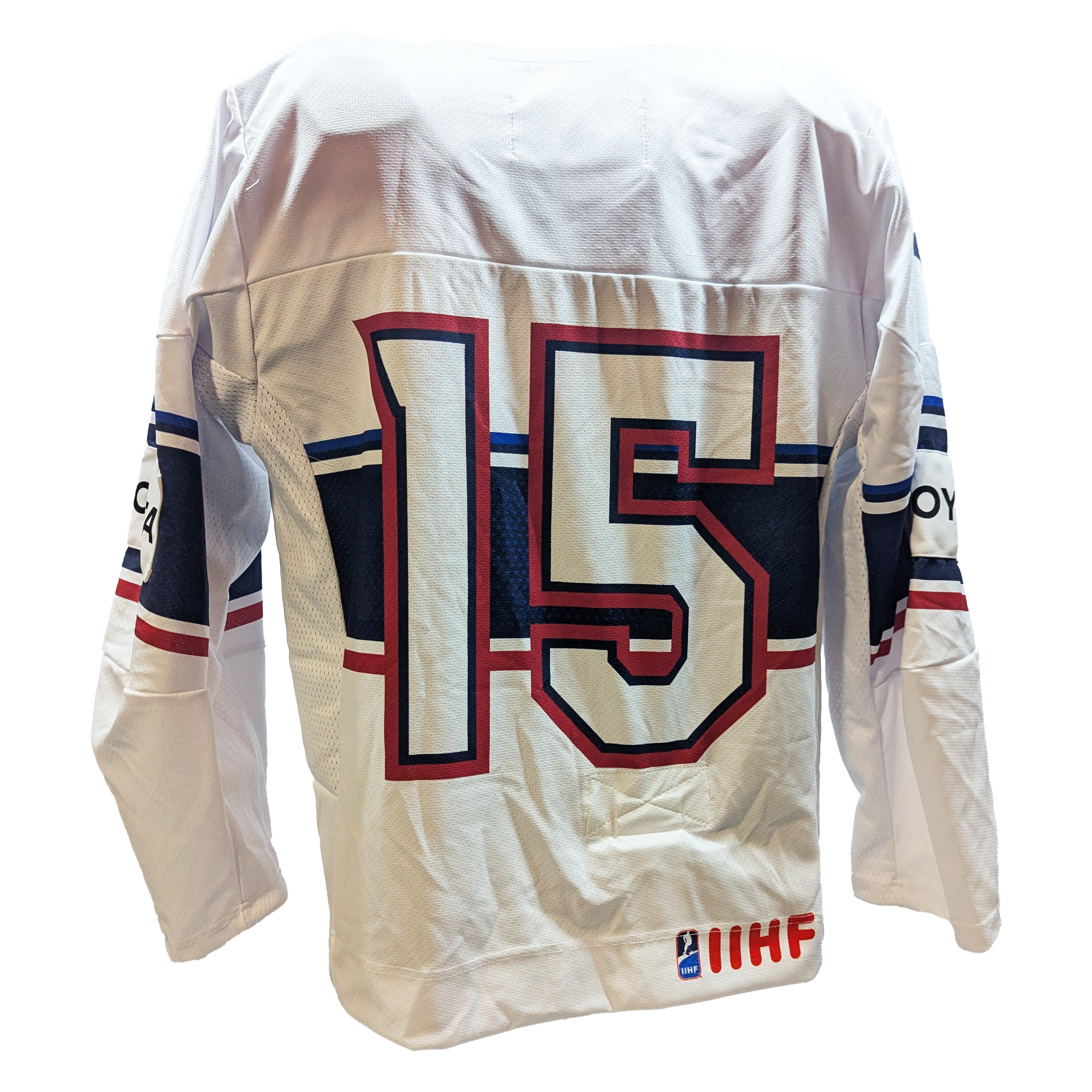 Tackla - Maillot de match féminin d'occasion de l'équipe américaine IIHF (blanc)